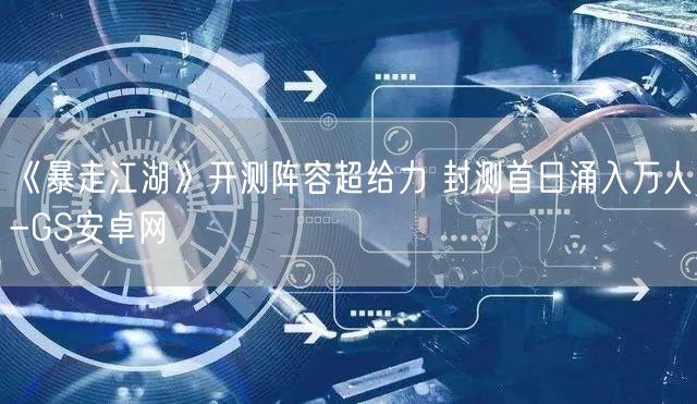 《暴走江湖》开测阵容超给力 封测首日涌入万人-GS安卓网(图1)
