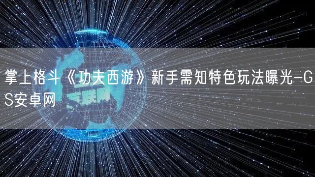 掌上格斗《功夫西游》新手需知特色玩法曝光-GS安卓网(图1)
