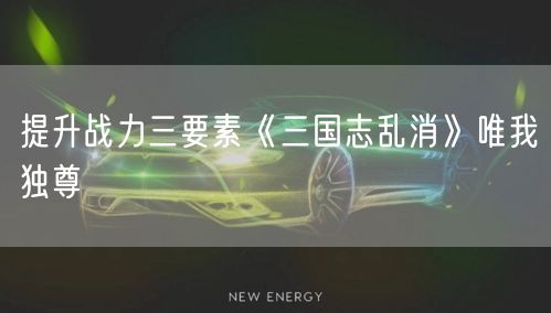 提升战力三要素《三国志乱消》唯我独尊(图1)