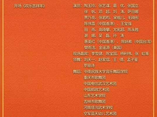 春晚名单导演是谁_春晚名单导演有哪些_春晚导演名单