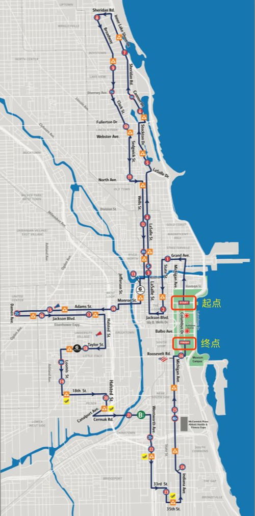 芝加哥地图,探索美国第三大城市的地理与魅力(图7)