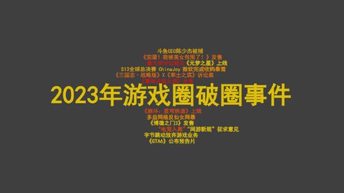 2023游戏圈大事,2023游戏圈大事回顾(图3)